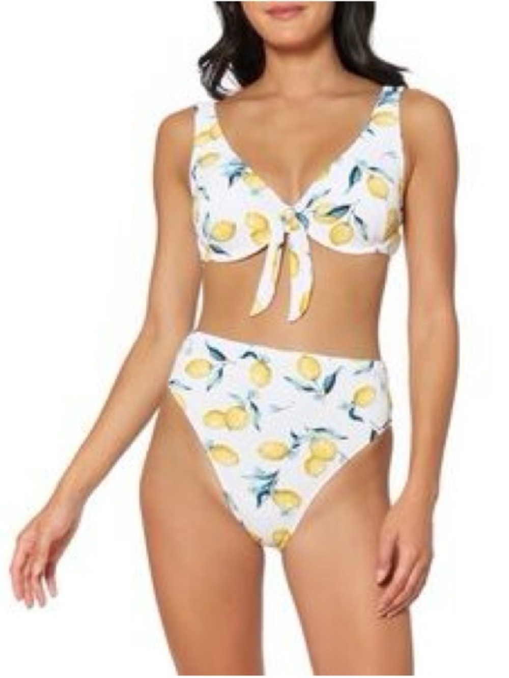 Jessica Simpson Citrus Delight 🍋 High Waisted Bikini 👙🇮🇹🍋 Italian Summer Vibes